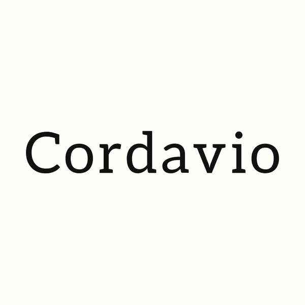 Brand name 'Cordavio' in black text on a white background